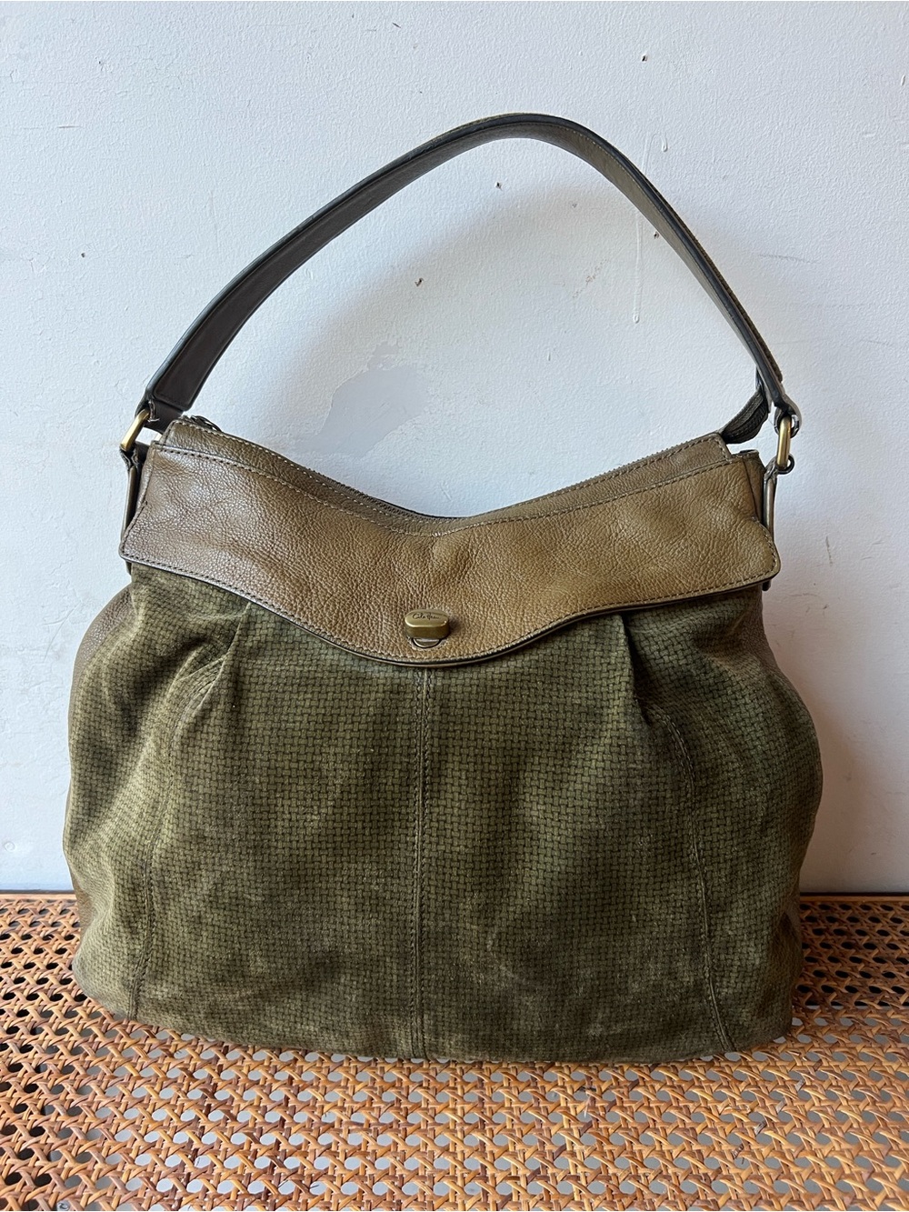 Cole Haan Olive Green Hobo Shoulder Bag